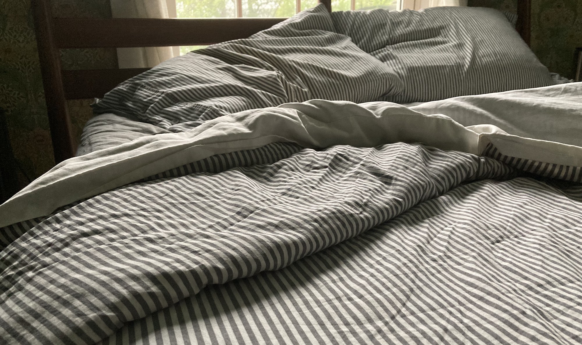 Bed with sheets