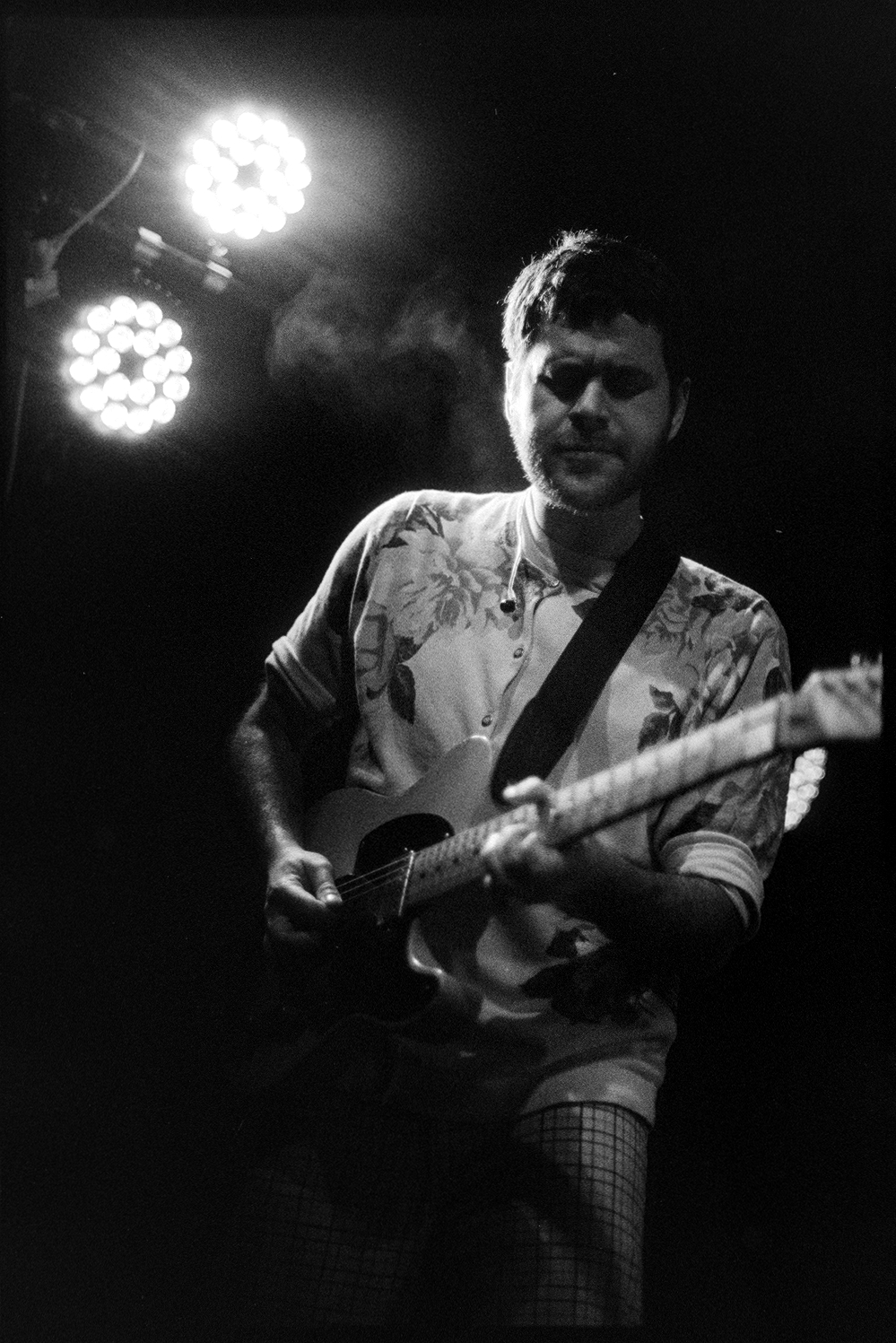 Stephen playing guitar in Rubblebucket concert in St. Paul