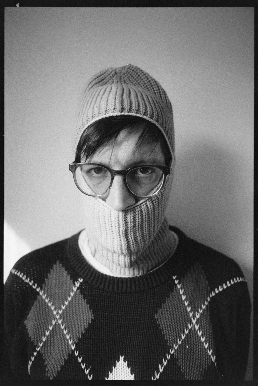 Jason in a ski mask looking at the camera