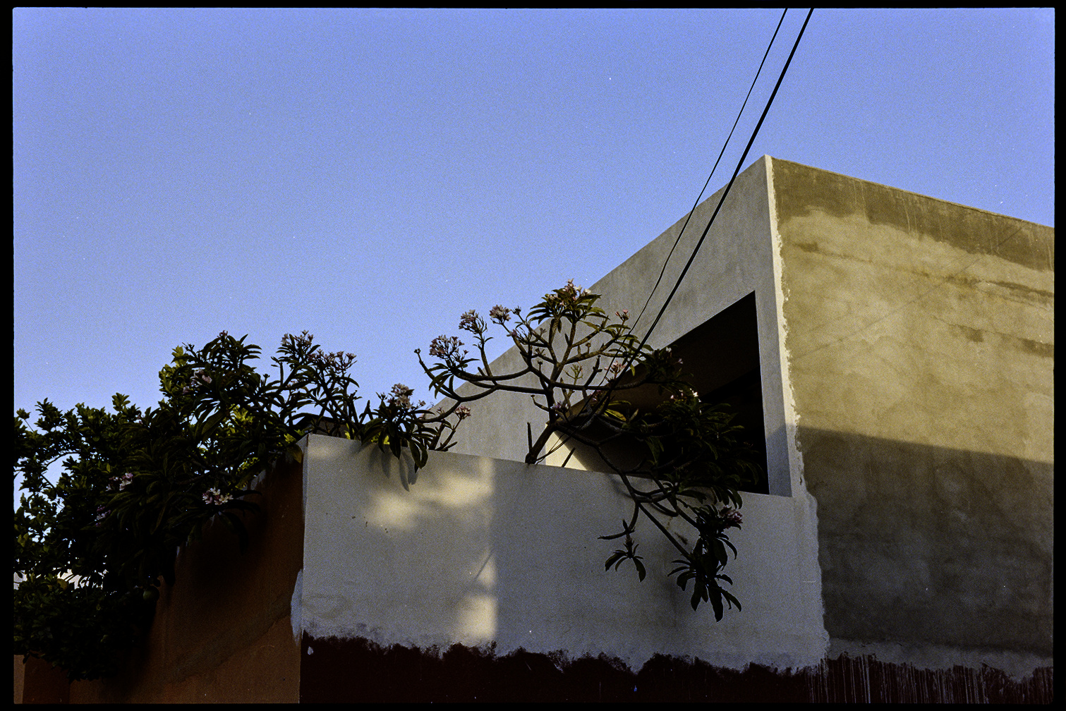House in the morning sun in Oaxaca City