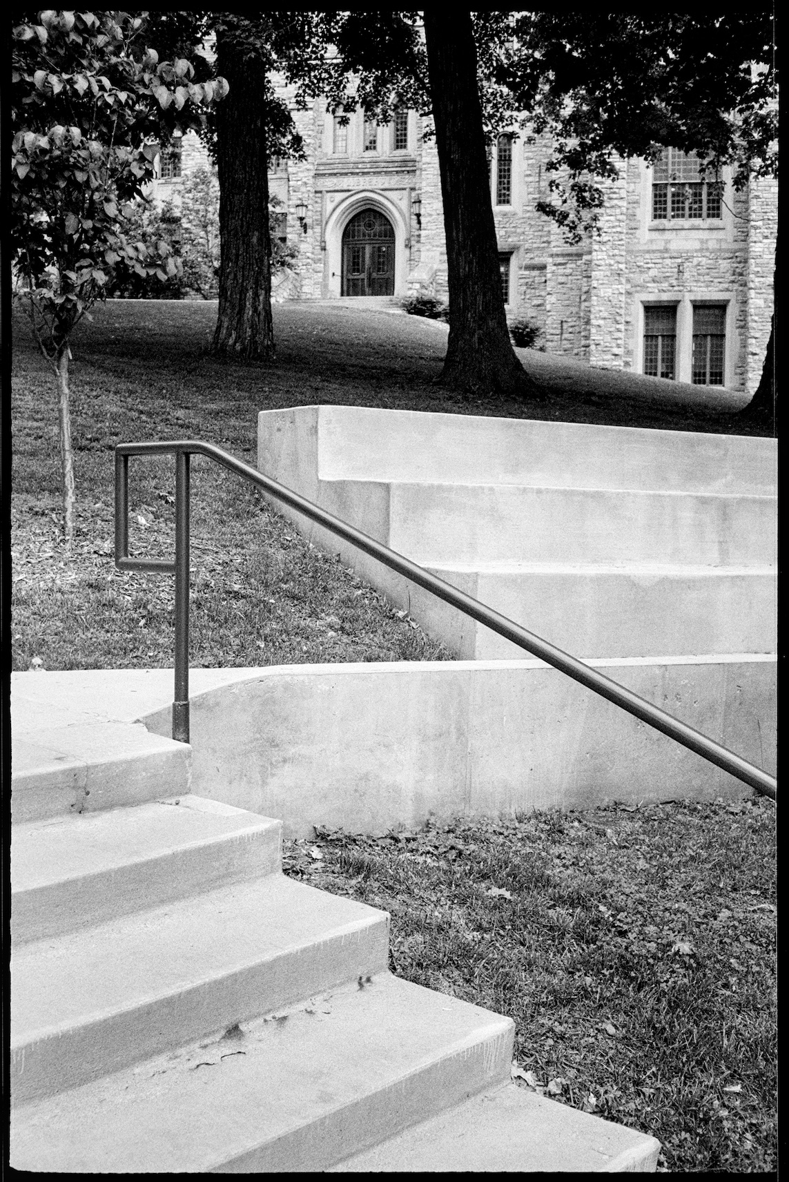 Concrete stairs and seats on the St. Olaf hill