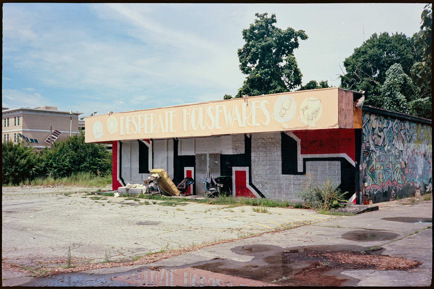 An abandoned store called Desperate Housewares in Atlanta