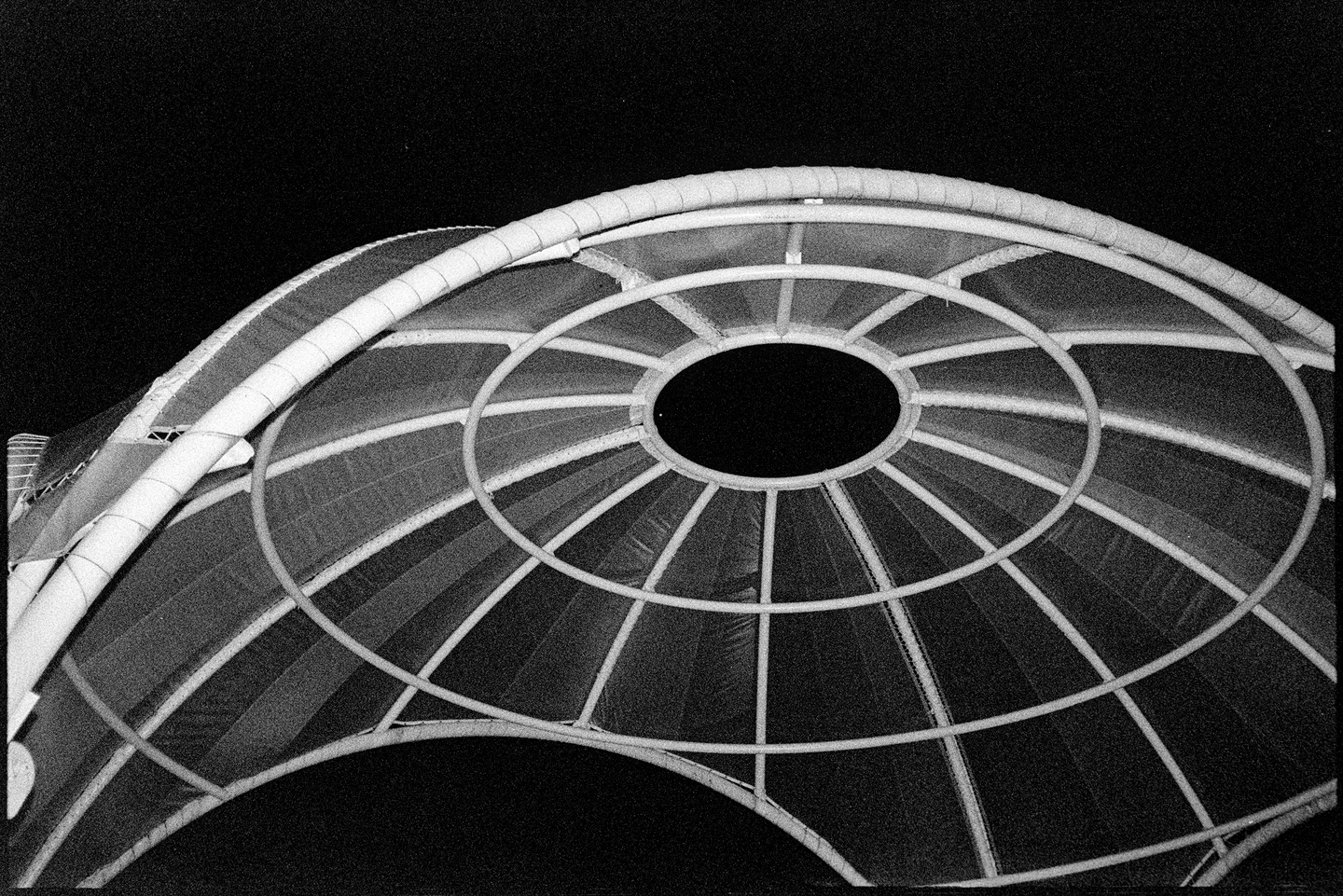 Dome over an intersection in downtown Columbus, Indiana