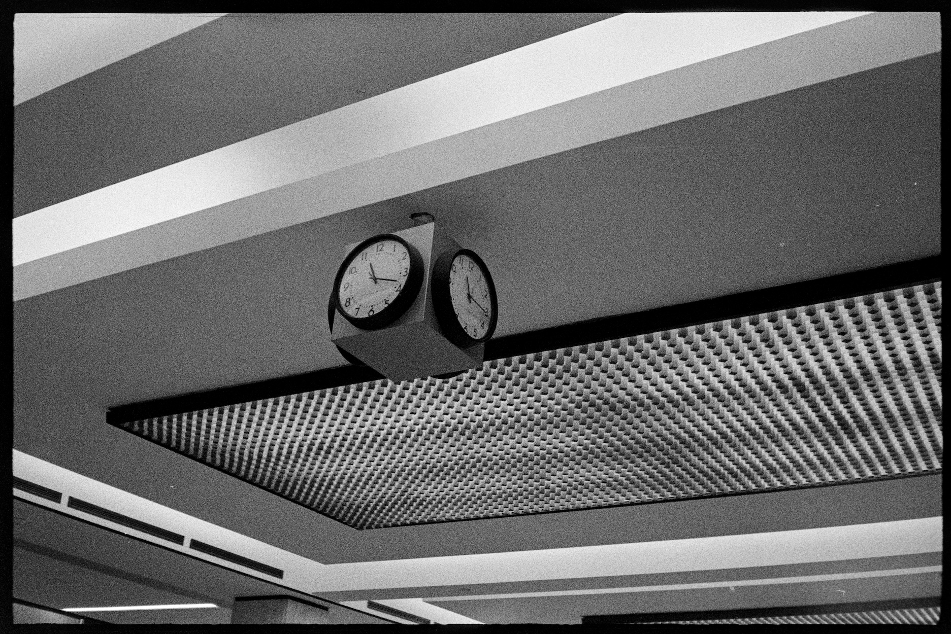 Mid-century clock in university library