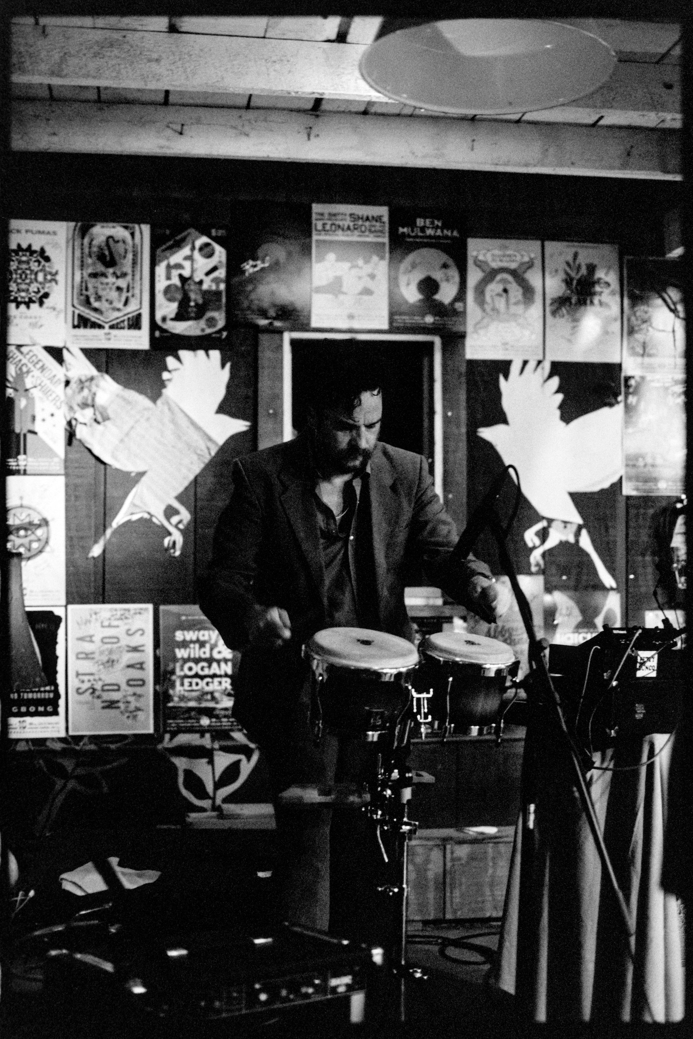 Percussionist playing in Ryan Davis and the Roadhouse Band