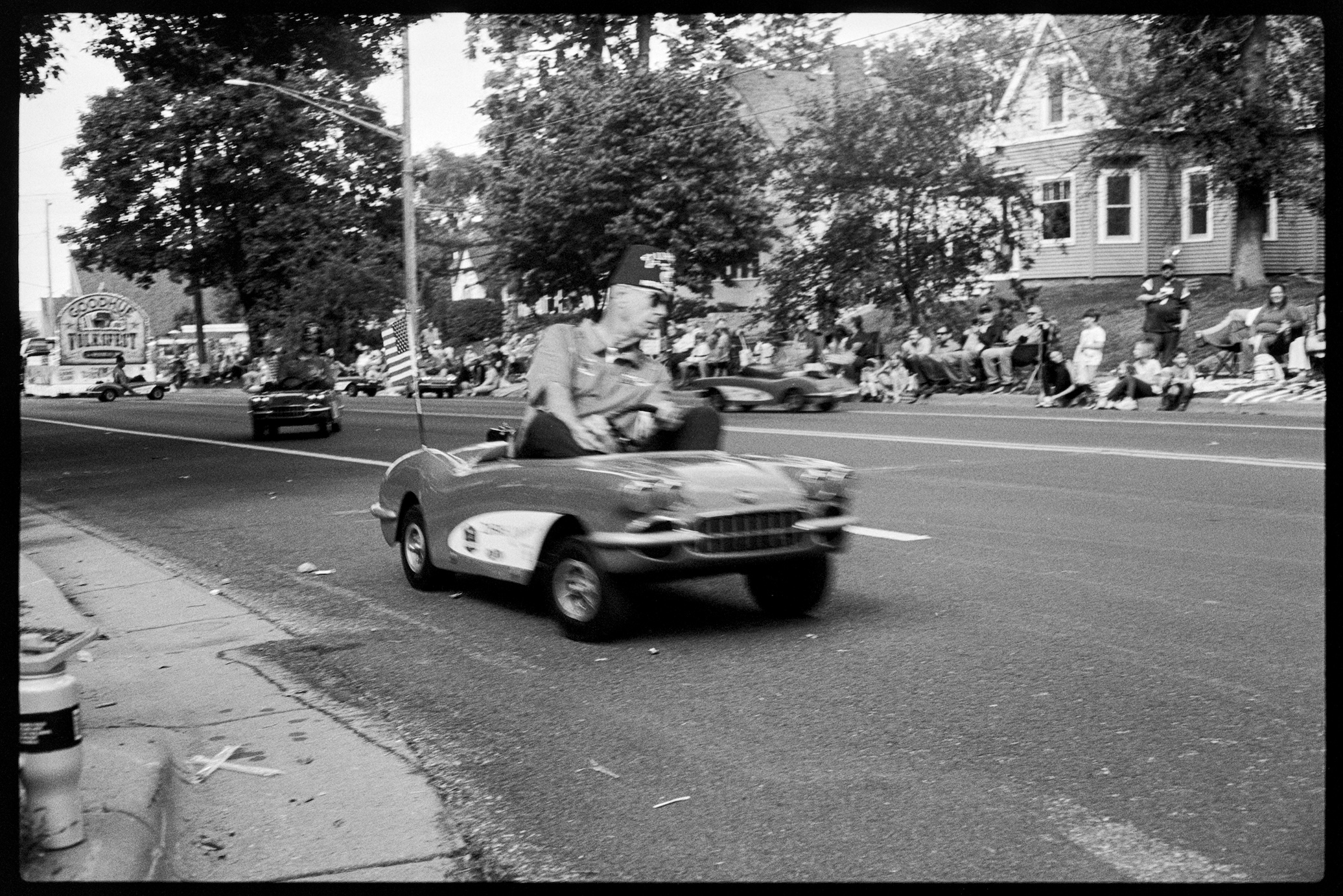 Shriner car driving by in parade
