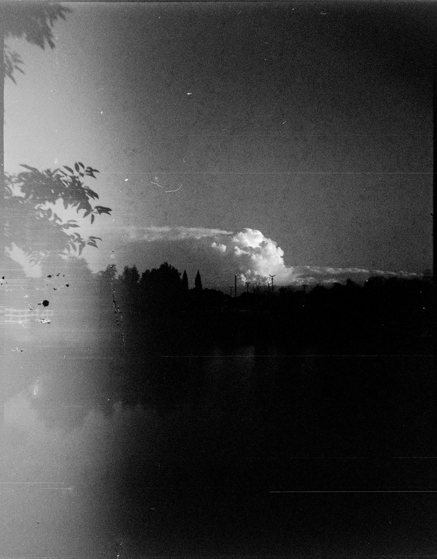 Large white cloud in the distance