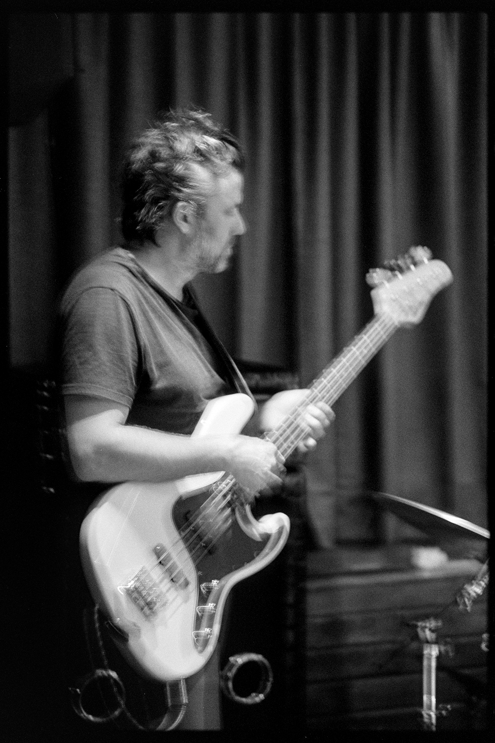 Brady with his electric bass