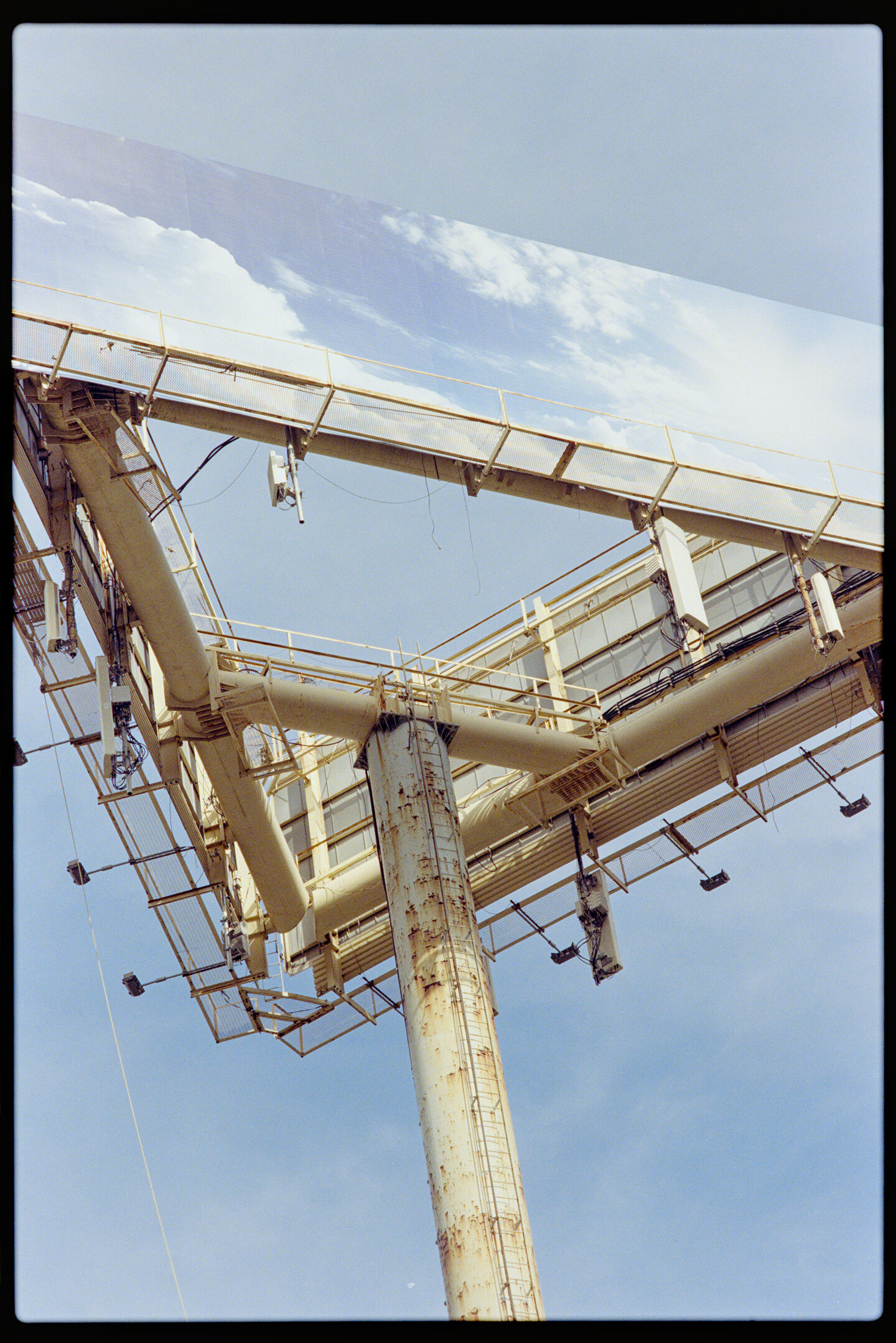 Billboard of sky and clouds against a background of sky and clouds