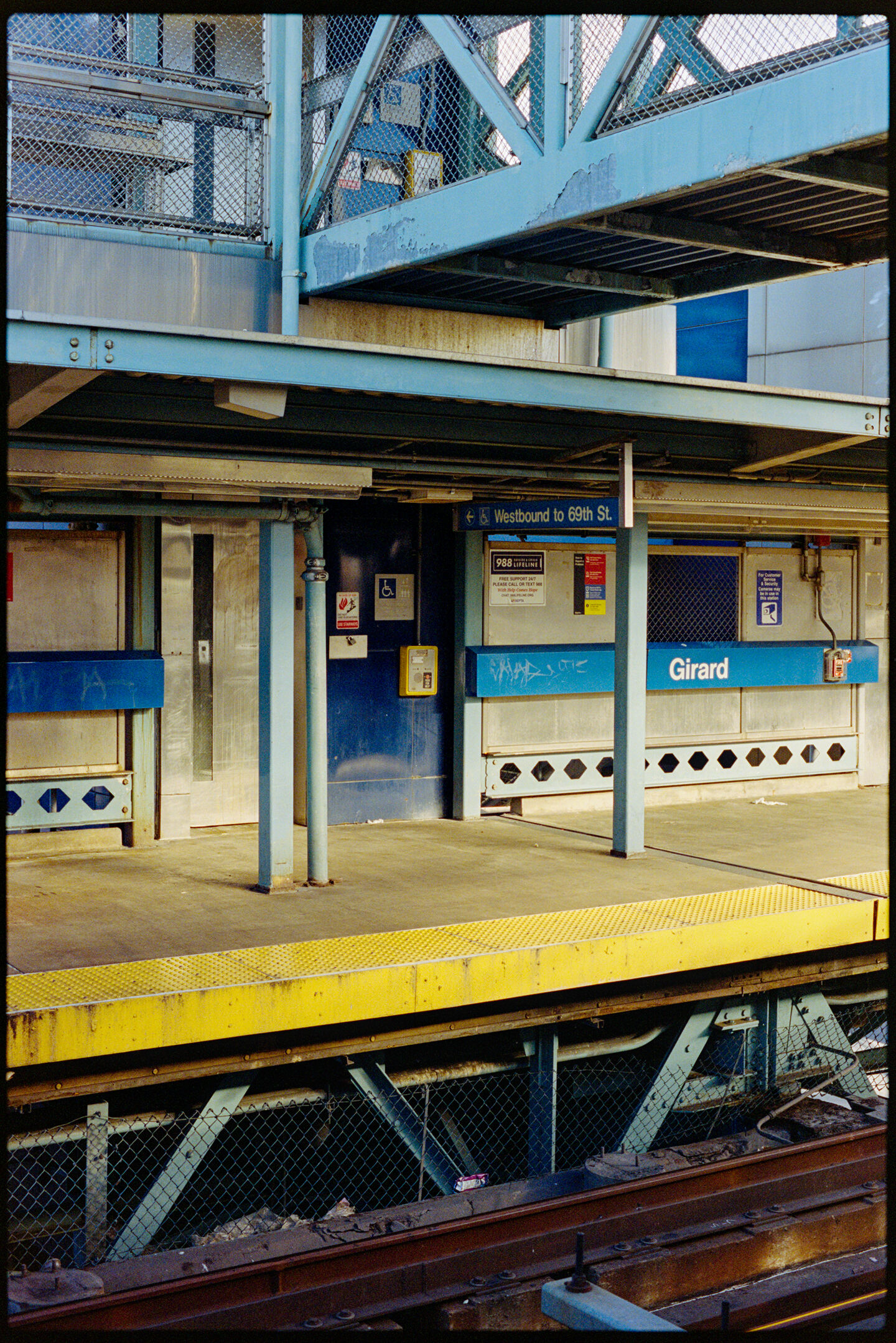 The Girard Station train stop