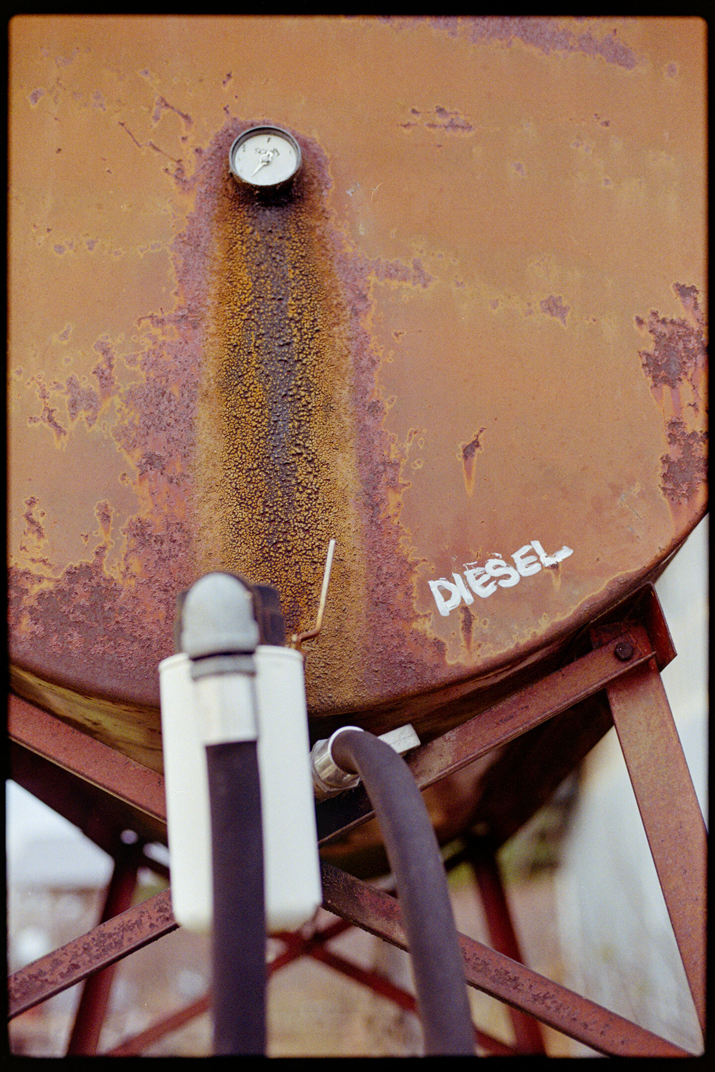 Diesel gas tank at the Spring Wind Farm