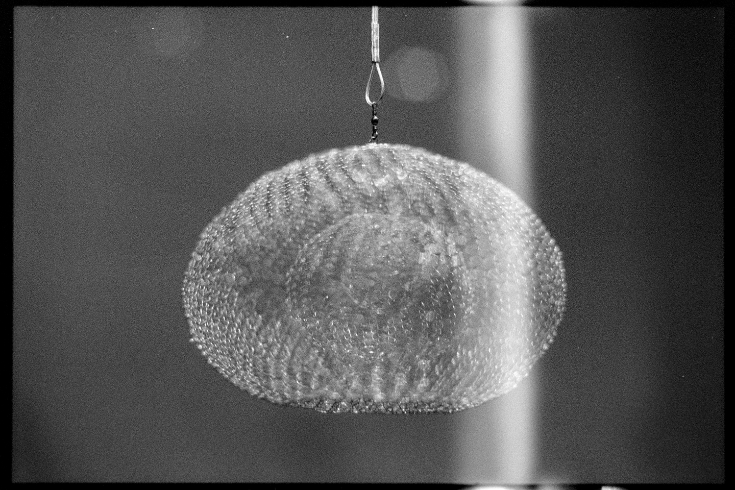 Ruth Asawa wire sculpture hanging on display at the MoMA