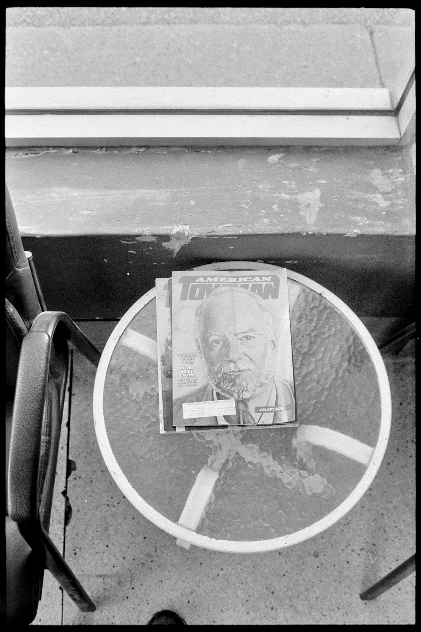 American Towman magazine sitting on the table at the Northfield Auto Care shop