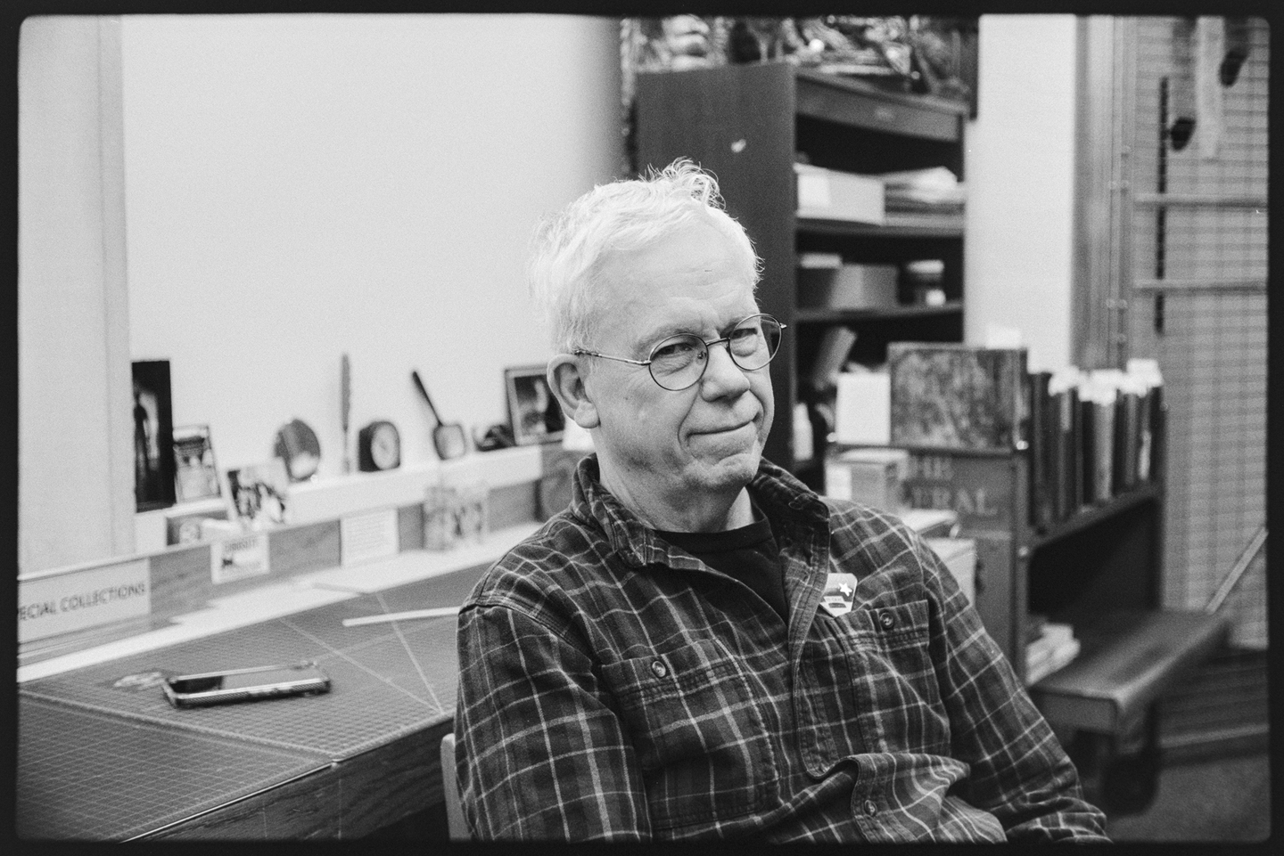 My colleague Don sitting in his office