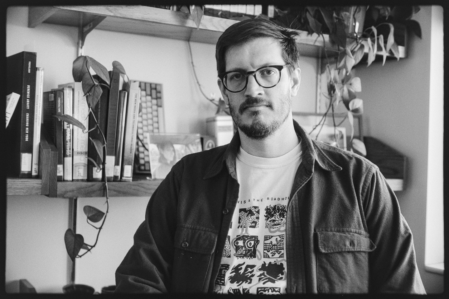 Self-portrait of me sitting at my desk