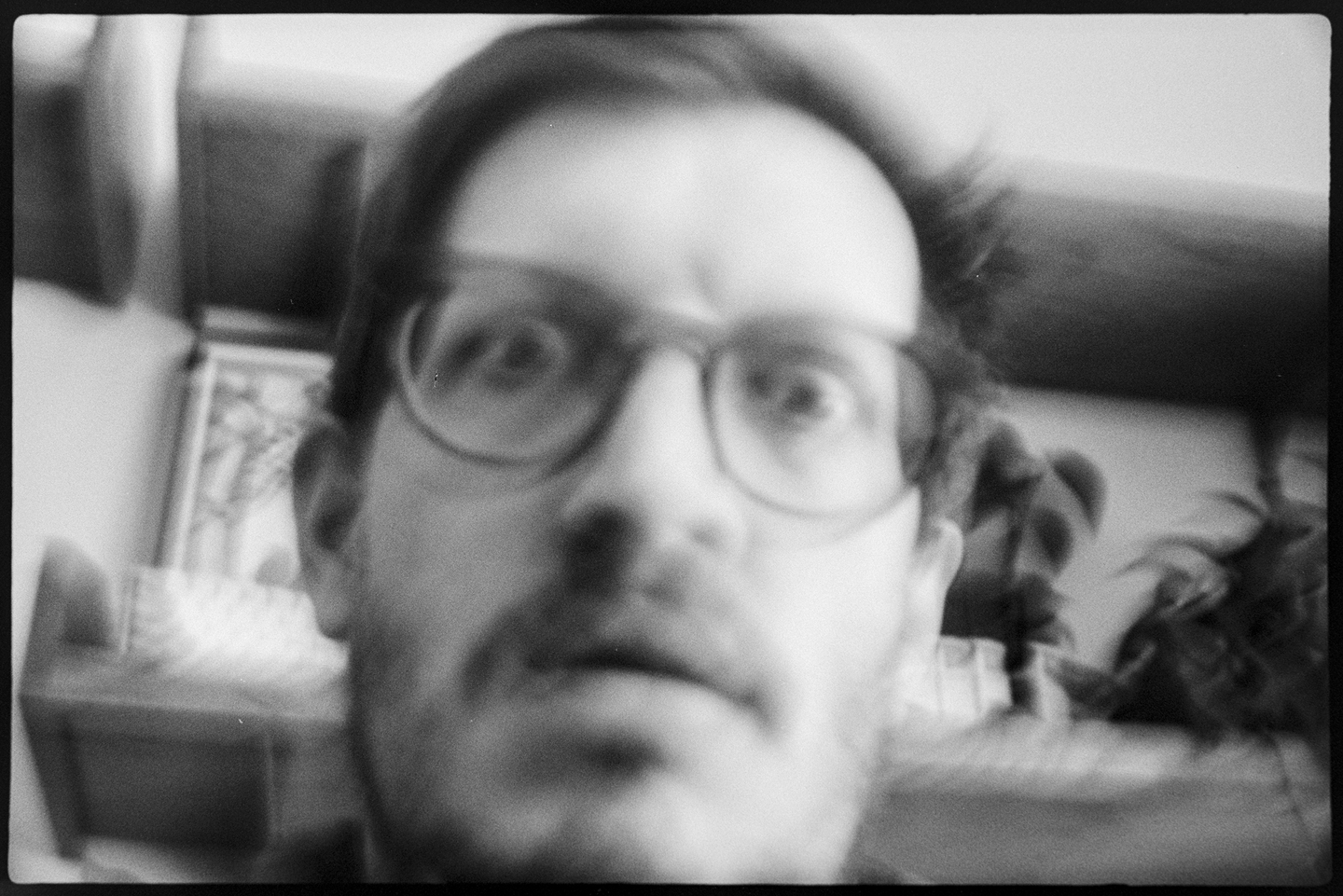 Blurry close up of my face with motion blur
