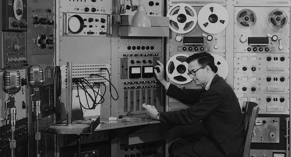 Lejaren Hiller in the computer lab