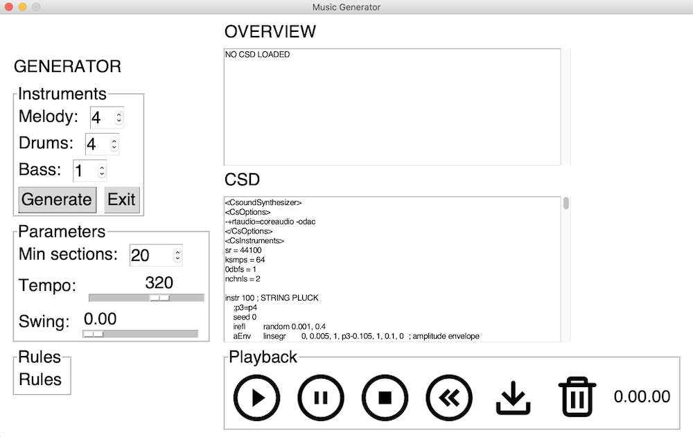 GUI of Python generator made with PySimpleGUI